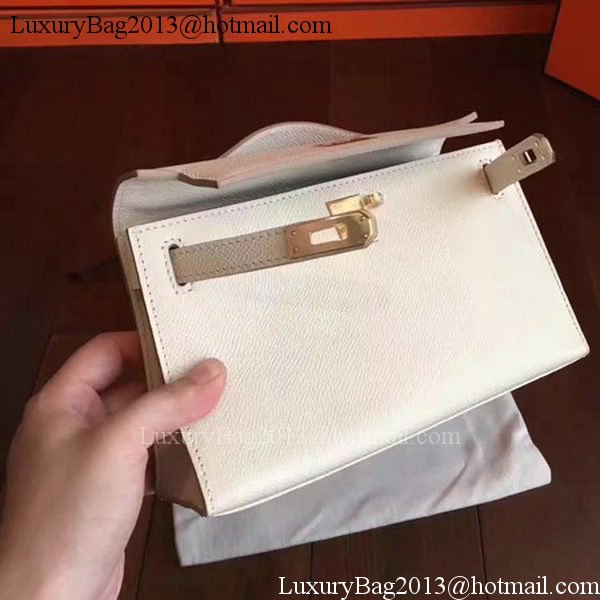 Hermes Kelly 22cm Tote Bag Original Leather KL22 White Hermes Kelly 22cm Tote Bag Original Leather KL22 White