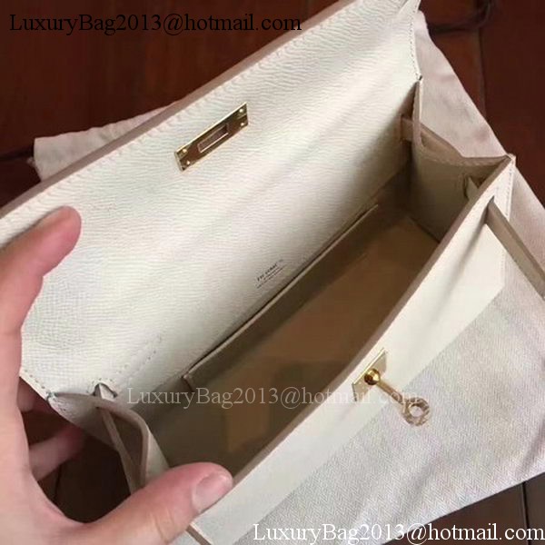 Hermes Kelly 22cm Tote Bag Original Leather KL22 White Hermes Kelly 22cm Tote Bag Original Leather KL22 White