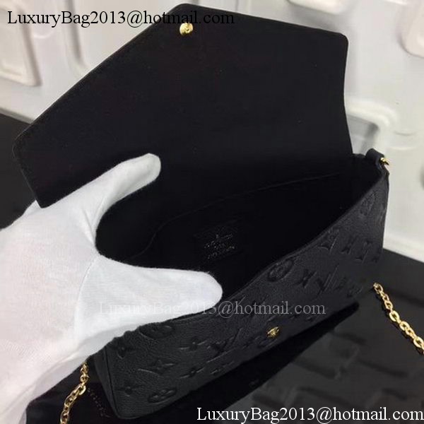 Louis Vuitton Monogram Empreinte POCHETTE FELICIE M64065 Black Louis Vuitton Monogram Empreinte POCHETTE FELICIE M64065 Black
