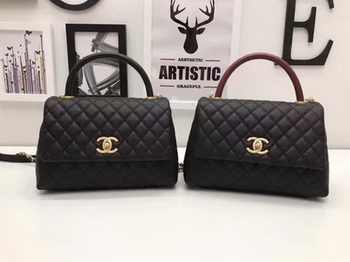 Chanel Classic Top Handle Bag Black Sheepskin Leather A92991 Gold Chanel Classic Top Handle Bag Black Sheepskin Leather A92991 Gold