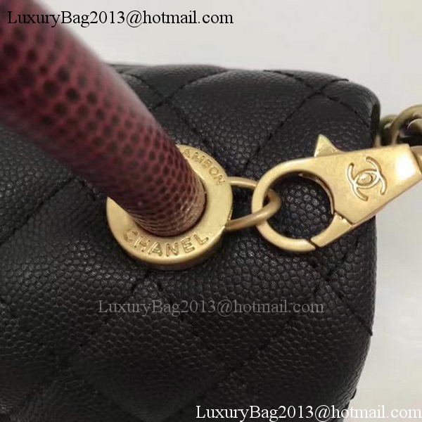 Chanel Classic Top Handle Bag Black Sheepskin Leather A92991 Silver Chanel Classic Top Handle Bag Black Sheepskin Leather A92991 Silver