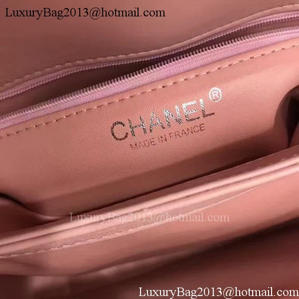 Chanel Classic Top Handle Bag Pink Sheepskin Leather A92991 Silver Chanel Classic Top Handle Bag Pink Sheepskin Leather A92991 Silver