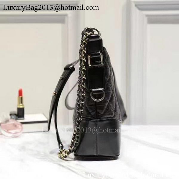 Chanel Medium Shoulder Bag Sheepskin Leather A93826 Black Chanel Medium Shoulder Bag Sheepskin Leather A93826 Black