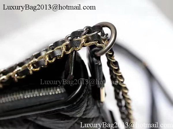 Chanel Medium Shoulder Bag Sheepskin Leather A93826 Black Chanel Medium Shoulder Bag Sheepskin Leather A93826 Black