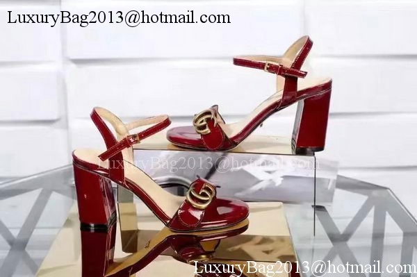 Gucci 80mm Sandal Patent Leather GG1139 Red Gucci 80mm Sandal Patent Leather GG1139 Red