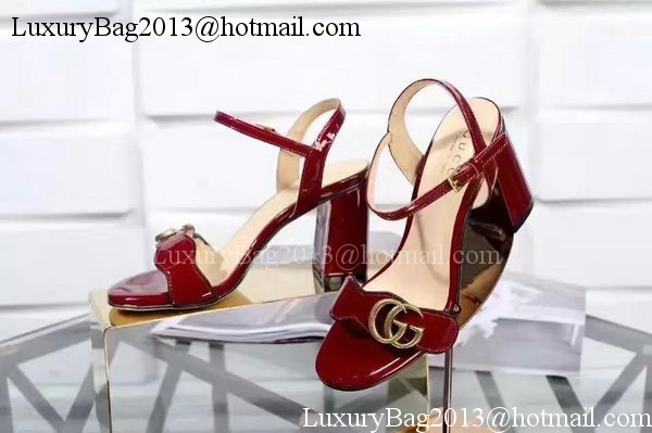 Gucci 80mm Sandal Patent Leather GG1139 Red Gucci 80mm Sandal Patent Leather GG1139 Red