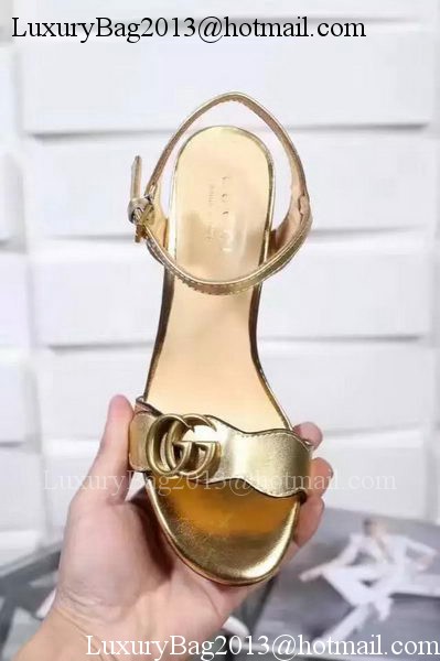 Gucci 80mm Sandal Sheepskin Leather GG1139 Gold Gucci 80mm Sandal Sheepskin Leather GG1139 Gold