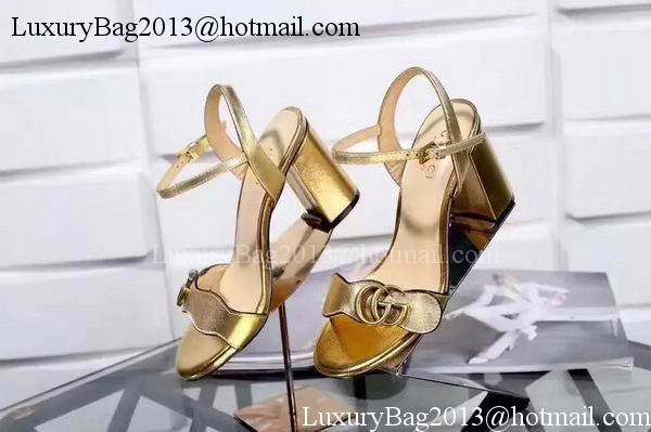 Gucci 80mm Sandal Sheepskin Leather GG1139 Gold Gucci 80mm Sandal Sheepskin Leather GG1139 Gold