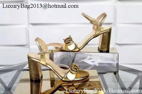 Gucci 80mm Sandal Sheepskin Leather GG1139 Gold Gucci 80mm Sandal Sheepskin Leather GG1139 Gold