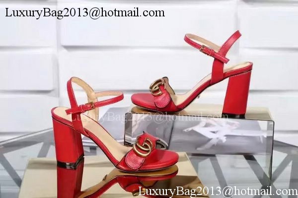 Gucci 80mm Sandal Sheepskin Leather GG1139 Red Gucci 80mm Sandal Sheepskin Leather GG1139 Red