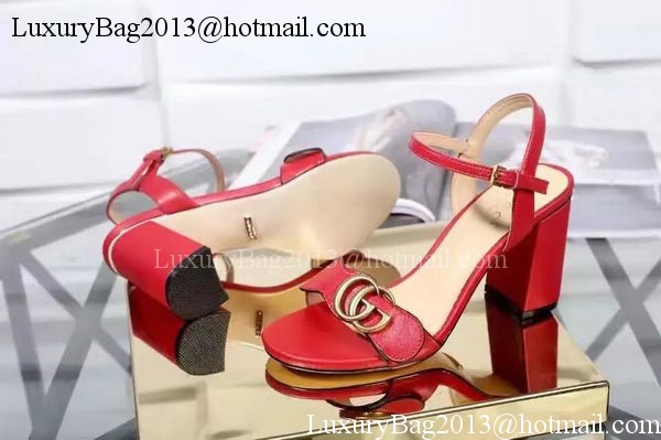 Gucci 80mm Sandal Sheepskin Leather GG1139 Red Gucci 80mm Sandal Sheepskin Leather GG1139 Red
