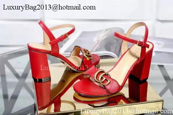 Gucci 80mm Sandal Sheepskin Leather GG1139 Red Gucci 80mm Sandal Sheepskin Leather GG1139 Red