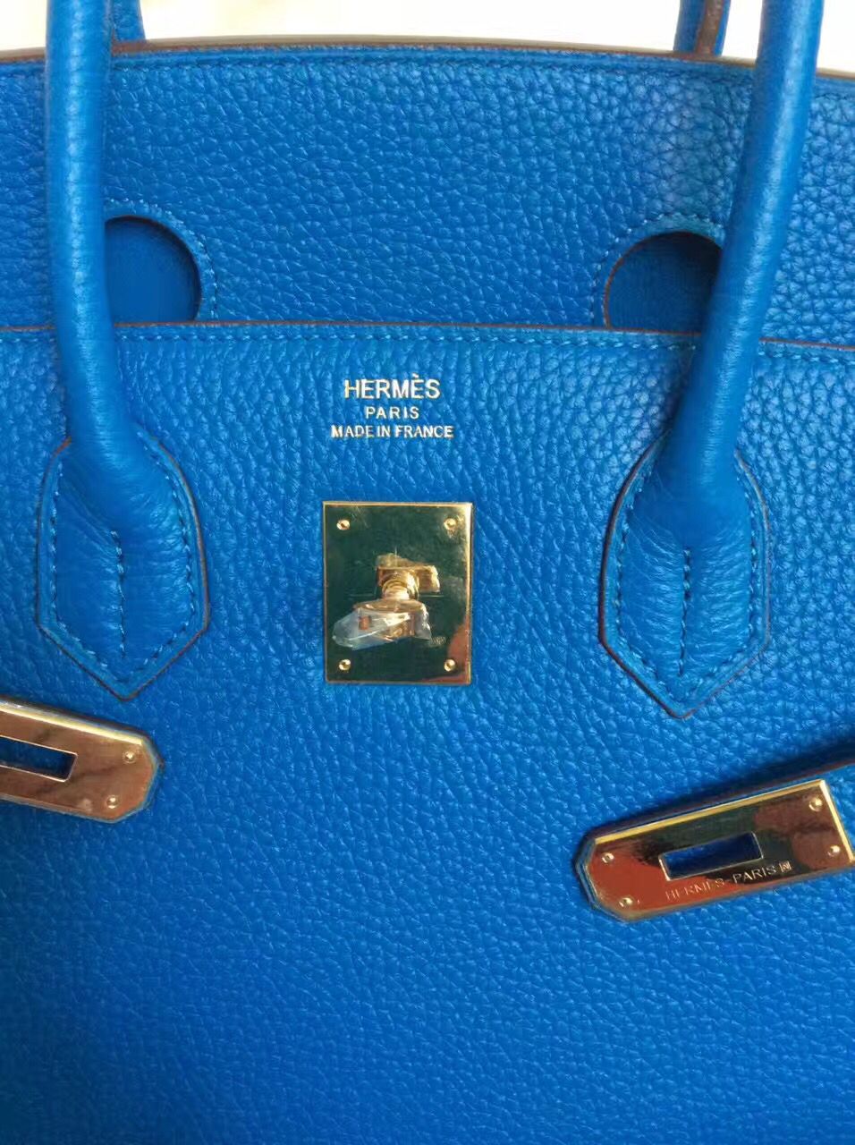 Hermes Birkin 30CM Tote Bag Blue Original Leather HB30 Glod Hermes Birkin 30CM Tote Bag Blue Original Leather HB30 Glod