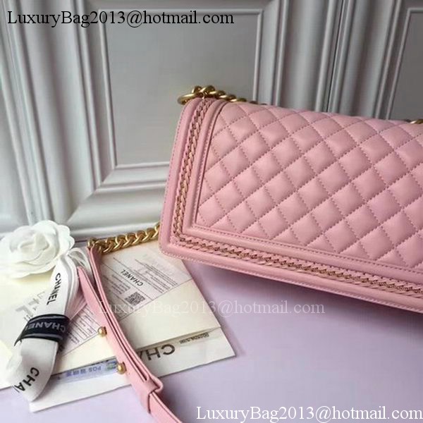 Boy Chanel Flap Shoulder Bag Original Sheepskin Leather A67086 Pink Boy Chanel Flap Shoulder Bag Original Sheepskin Leather A67086 Pink