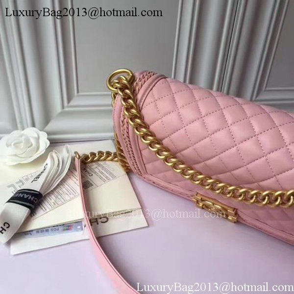 Boy Chanel Flap Shoulder Bag Original Sheepskin Leather A67086 Pink Boy Chanel Flap Shoulder Bag Original Sheepskin Leather A67086 Pink
