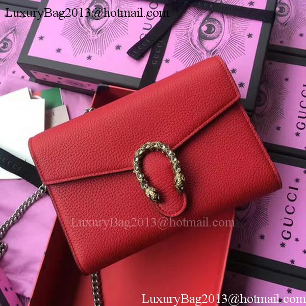 Gucci Dionysus Leather mini Chain Bag 401231 Red Gucci Dionysus Leather mini Chain Bag 401231 Red