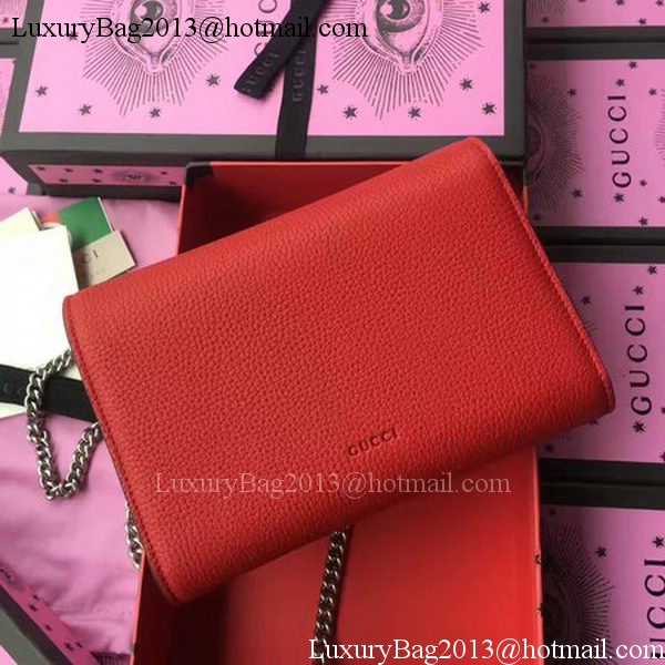 Gucci Dionysus Leather mini Chain Bag 401231 Red Gucci Dionysus Leather mini Chain Bag 401231 Red