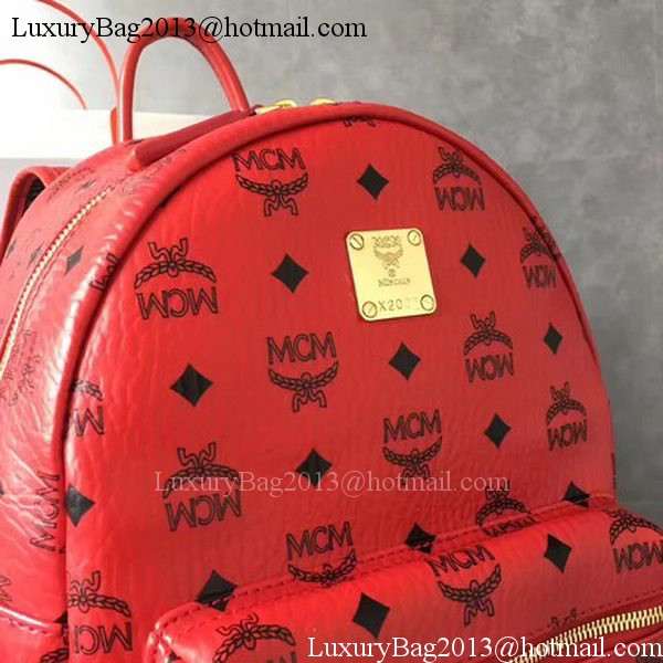 MCM Medium Top Studs Backpack MCM0039 Red MCM Medium Top Studs Backpack MCM0039 Red