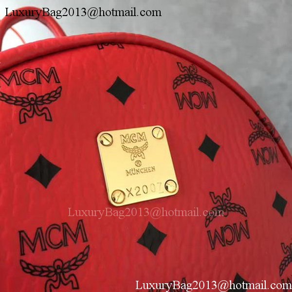 MCM Medium Top Studs Backpack MCM0039 Red MCM Medium Top Studs Backpack MCM0039 Red
