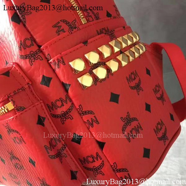 MCM Medium Top Studs Backpack MCM0039 Red MCM Medium Top Studs Backpack MCM0039 Red