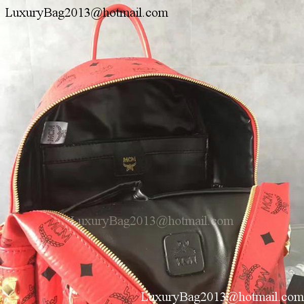 MCM Medium Top Studs Backpack MCM0039 Red MCM Medium Top Studs Backpack MCM0039 Red