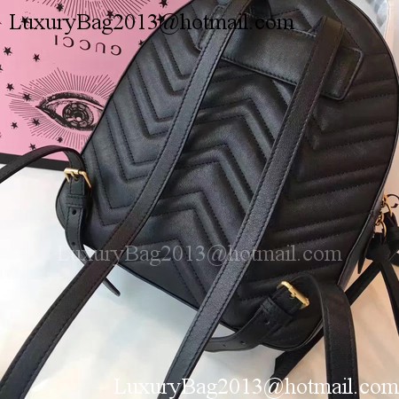 Gucci GG Marmont Quilted Leather Backpack 476671 Black Gucci GG Marmont Quilted Leather Backpack 476671 Black