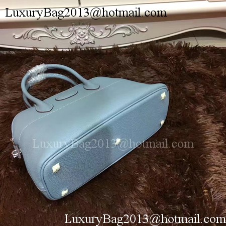 Hermes Bolide 31CM Calfskin Leather Tote Bag B3302 Light Blue Hermes Bolide 31CM Calfskin Leather Tote Bag B3302 Light Blue