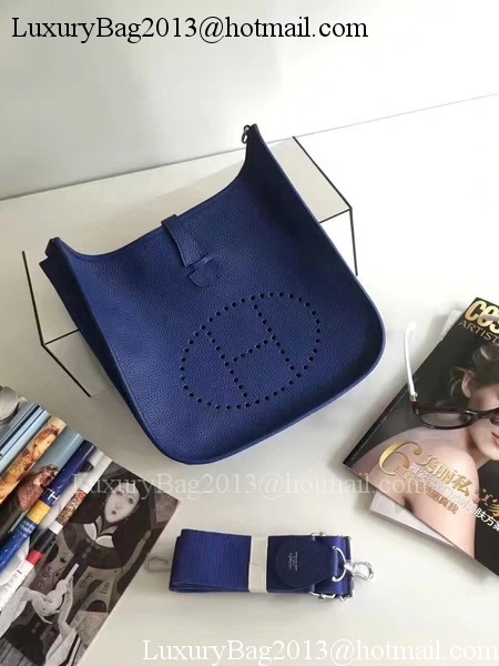 Hermes Evelyne 30cm Messenger Bag E3301 Blue Hermes Evelyne 30cm Messenger Bag E3301 Blue