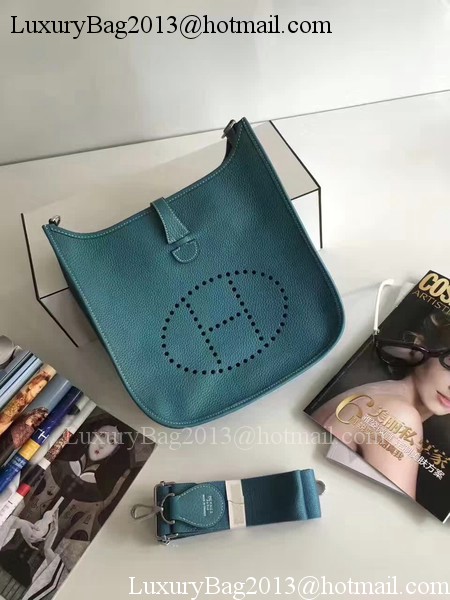 Hermes Evelyne 30cm Messenger Bag E3301 Light Blue Hermes Evelyne 30cm Messenger Bag E3301 Light Blue