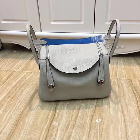 Hermes Lindy 30CM Original Leather Shoulder Bag LD30 Grey&Blue Hermes Lindy 30CM Original Leather Shoulder Bag LD30 Grey&Blue