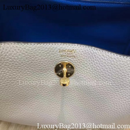 Hermes Lindy 30CM Original Leather Shoulder Bag LD30 Grey&Blue Hermes Lindy 30CM Original Leather Shoulder Bag LD30 Grey&Blue