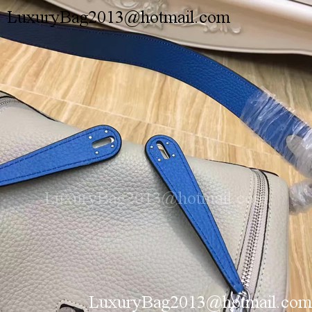 Hermes Lindy 30CM Original Leather Shoulder Bag LD30 Grey&Blue Hermes Lindy 30CM Original Leather Shoulder Bag LD30 Grey&Blue