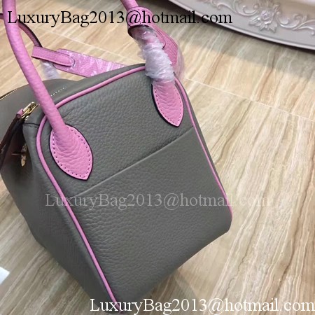 Hermes Lindy 30CM Original Leather Shoulder Bag LD30 Grey&Pink Hermes Lindy 30CM Original Leather Shoulder Bag LD30 Grey&Pink