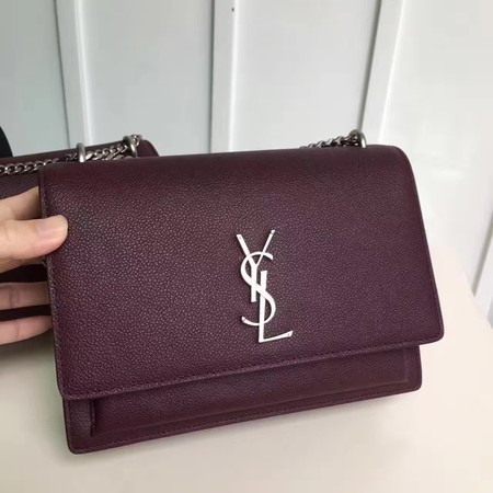 Saint Laurent mini Monogramme Cross-body Shoulder Bag 441971 Wine Saint Laurent mini Monogramme Cross-body Shoulder Bag 441971 Wine