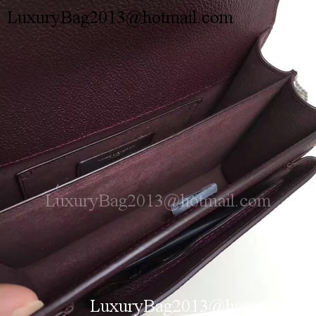 Saint Laurent mini Monogramme Cross-body Shoulder Bag 441971 Wine Saint Laurent mini Monogramme Cross-body Shoulder Bag 441971 Wine