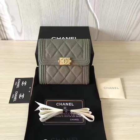 Boy Chanel Matelasse Bi-Fold Wallet Cannage Pattern CHA5261 Green Boy Chanel Matelasse Bi-Fold Wallet Cannage Pattern CHA5261 Green