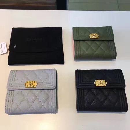 Boy Chanel Matelasse Bi-Fold Wallet Cannage Pattern CHA5261 Green Boy Chanel Matelasse Bi-Fold Wallet Cannage Pattern CHA5261 Green