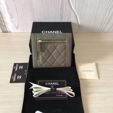 Boy Chanel Matelasse Bi-Fold Wallet Cannage Pattern CHA5261 Green Boy Chanel Matelasse Bi-Fold Wallet Cannage Pattern CHA5261 Green