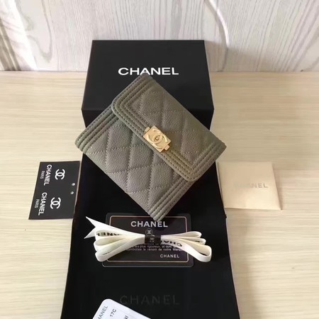 Boy Chanel Matelasse Bi-Fold Wallet Cannage Pattern CHA5261 Green Boy Chanel Matelasse Bi-Fold Wallet Cannage Pattern CHA5261 Green
