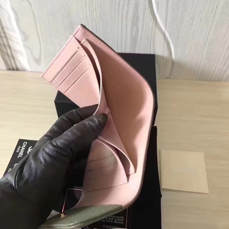 Boy Chanel Matelasse Bi-Fold Wallet Cannage Pattern CHA5261 Green Boy Chanel Matelasse Bi-Fold Wallet Cannage Pattern CHA5261 Green