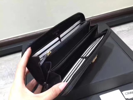 Boy Chanel Zip Around Wallet Black Cannage Pattern CHA5264 Gold Boy Chanel Zip Around Wallet Black Cannage Pattern CHA5264 Gold