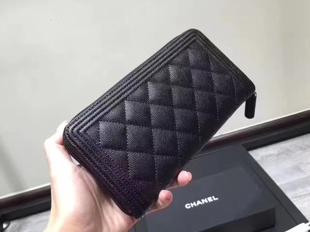 Boy Chanel Zip Around Wallet Black Cannage Pattern CHA5264 Gold Boy Chanel Zip Around Wallet Black Cannage Pattern CHA5264 Gold