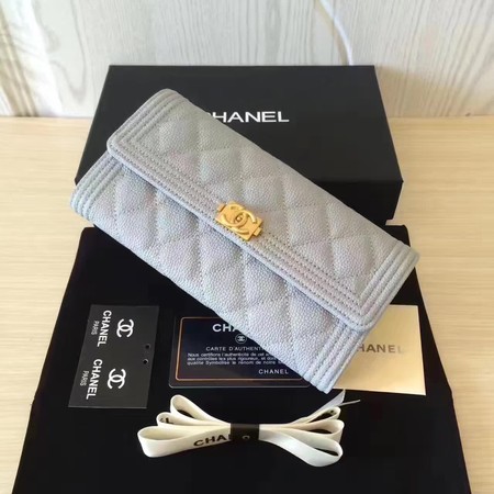 Chanel Boy Matelasse Long Wallet Cannage Pattern CHA5263 Grey Chanel Boy Matelasse Long Wallet Cannage Pattern CHA5263 Grey