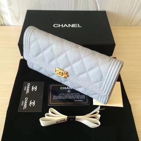 Chanel Boy Matelasse Long Wallet Cannage Pattern CHA5263 Grey Chanel Boy Matelasse Long Wallet Cannage Pattern CHA5263 Grey