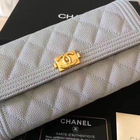 Chanel Boy Matelasse Long Wallet Cannage Pattern CHA5263 Grey Chanel Boy Matelasse Long Wallet Cannage Pattern CHA5263 Grey