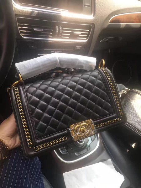 Boy Chanel Flap Bag Original Calfskin Leather A67086B Black Boy Chanel Flap Bag Original Calfskin Leather A67086B Black