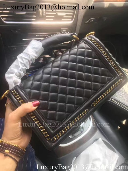 Boy Chanel Flap Bag Original Calfskin Leather A67086B Black Boy Chanel Flap Bag Original Calfskin Leather A67086B Black