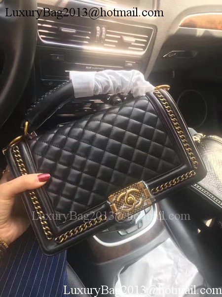 Boy Chanel Flap Bag Original Calfskin Leather A67086B Black Boy Chanel Flap Bag Original Calfskin Leather A67086B Black