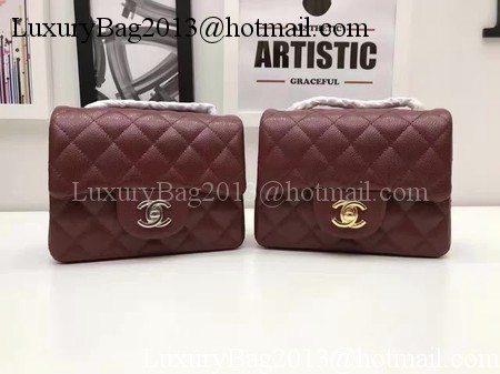Chanel Classic MINI Flap Bag Original Cannage Pattern A1115 Wine Chanel Classic MINI Flap Bag Original Cannage Pattern A1115 Wine