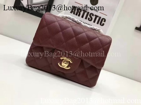 Chanel Classic MINI Flap Bag Original Cannage Pattern A1115 Wine Chanel Classic MINI Flap Bag Original Cannage Pattern A1115 Wine